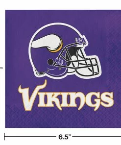 Creative Converting NFL And Football Party Supplies Minnesota Vikings Napkins, 16 Ct