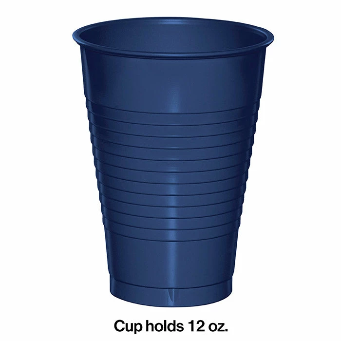 Creative Converting Navy Blue 12 Oz Plastic Cups, 20 Ct