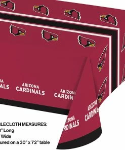 Creative Converting Arizona Cardinals Plastic Table Cover, 54" X 102" NFL And Football Party Supplies