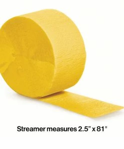 Creative Converting Solid Color Tableware School Bus Yellow Crepe Streamers 81'
