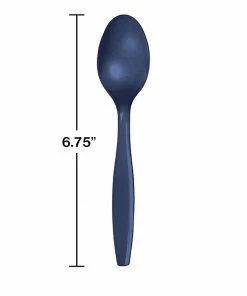 Creative Converting Navy Blue Plastic Spoons, 50 Ct Solid Color Tableware