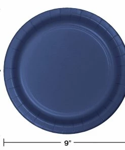 Creative Converting Solid Color Tableware Navy Blue Paper Plates, 24 Ct