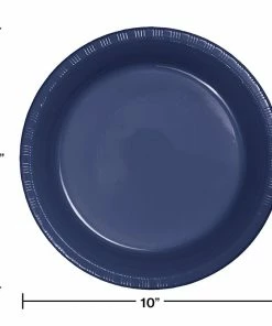 Creative Converting Navy Blue Plastic Banquet Plates, 20 Ct Solid Color Tableware