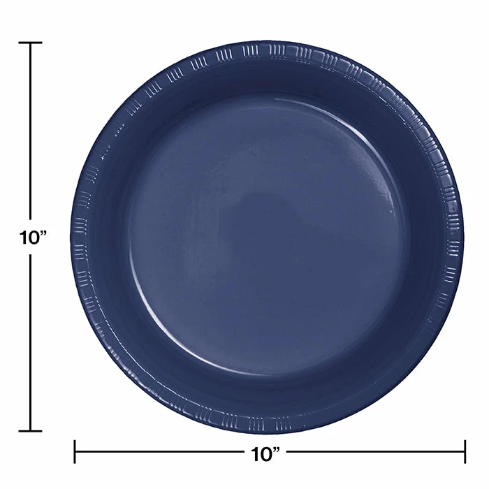 Creative Converting Navy Blue Plastic Banquet Plates, 20 Ct Solid Color Tableware