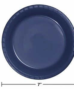 Creative Converting Navy Blue Plastic Dessert Plates, 20 Ct