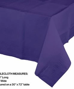 Creative Converting Purple Tablecover 54"X 108" Polylined Tissue Solid Color Tableware