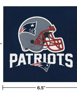 Creative Converting New England Patriots Napkins, 16 Ct NFL And Football Party Supplies