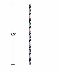 Creative Converting NFL And Football Party Supplies New England Patriots Paper Straws, 24 Ct