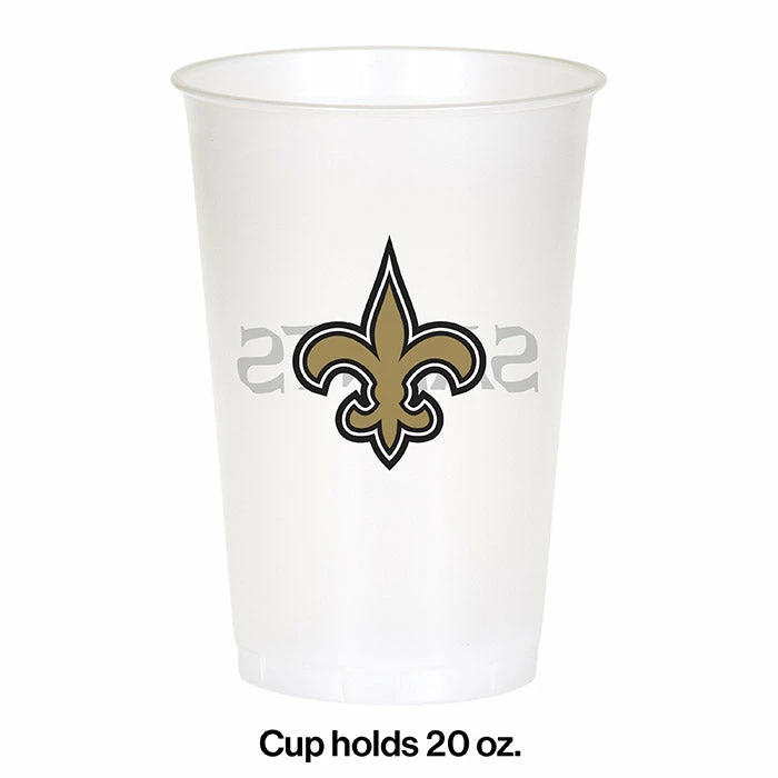 Creative Converting NFL And Football Party Supplies New Orleans Saints Plastic Cup, 20Oz, 8 Ct