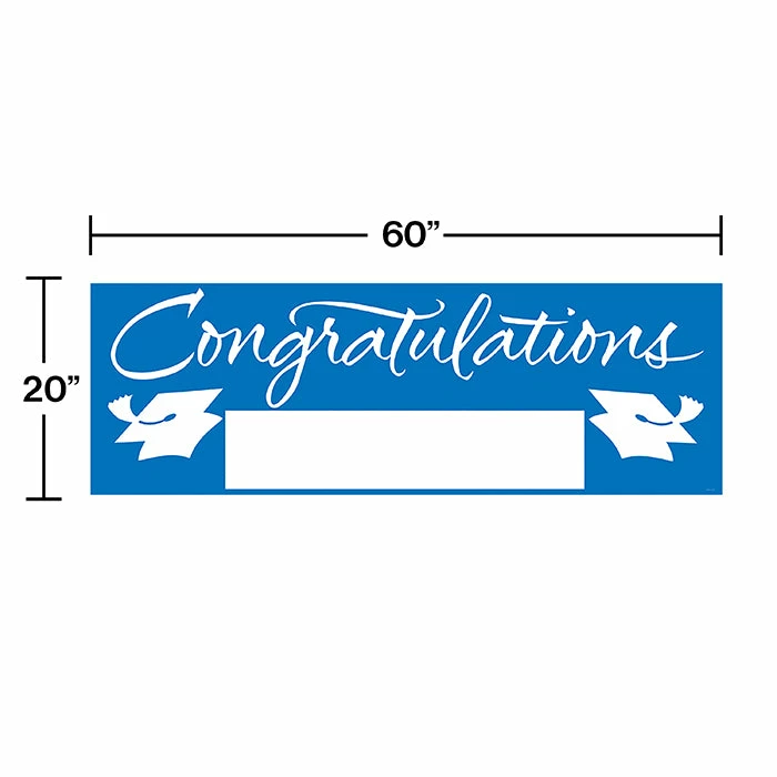 Creative Converting Graduation Party Supplies Blue Graduation Party Banner