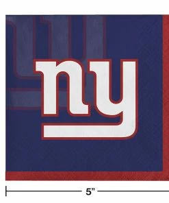 Creative Converting NFL And Football Party Supplies New York Giants Beverage Napkins, 16 Ct