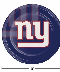 Creative Converting New York Giants Paper Plates, 8 Ct NFL And Football Party Supplies