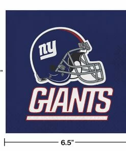 Creative Converting New York Giants Napkins, 16 Ct NFL And Football Party Supplies