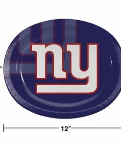 Creative Converting New York Giants Oval Platter 10" X 12", 8 Ct NFL And Football Party Supplies