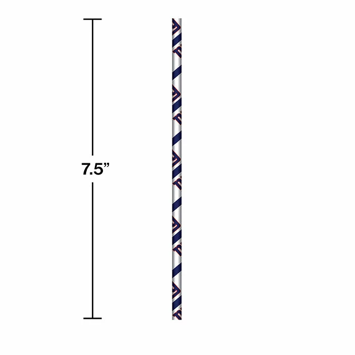 Creative Converting New York Giants Paper Straws, 24 Ct