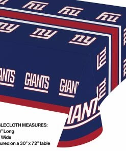 Creative Converting NFL And Football Party Supplies New York Giants Plastic Table Cover, 54" X 102"