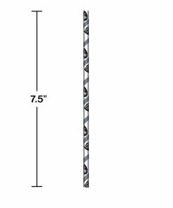 Creative Converting Las Vegas Raiders Paper Straws, 24 Ct NFL And Football Party Supplies