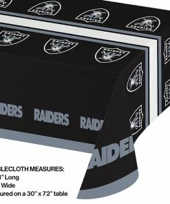 Creative Converting Las Vegas Raiders Plastic Table Cover, 54" X 102"