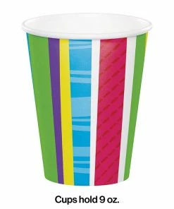Creative Converting Bright And Bold Hot/Cold Paper Cups 9 Oz., 8 Ct Adult Birthday Party Themes