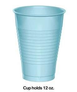 Creative Converting Pastel Blue 12 Oz Plastic Cups, 20 Ct Solid Color Tableware