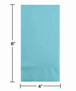 Creative Converting Solid Color Tableware Pastel Blue Guest Towel, 3 Ply, 16 Ct