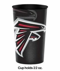 Creative Converting NFL And Football Party Supplies Atlanta Falcons Plastic Cup, 22 Oz