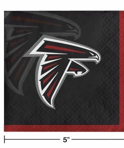 Creative Converting NFL And Football Party Supplies Atlanta Falcons Beverage Napkins, 16 Ct