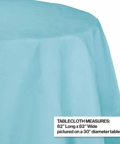 Creative Converting Pastel Blue Tablecover, Octy Round 82