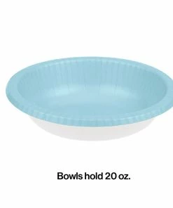 Creative Converting Pastel Blue Paper Bowls 20 Oz., 20 Ct Solid Color Tableware