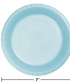 Creative Converting Pastel Blue Plastic Dessert Plates, 20 Ct