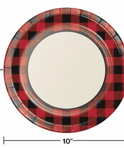 Creative Converting Buffalo Plaid Banquet Plates, 8 Ct Themed Tableware