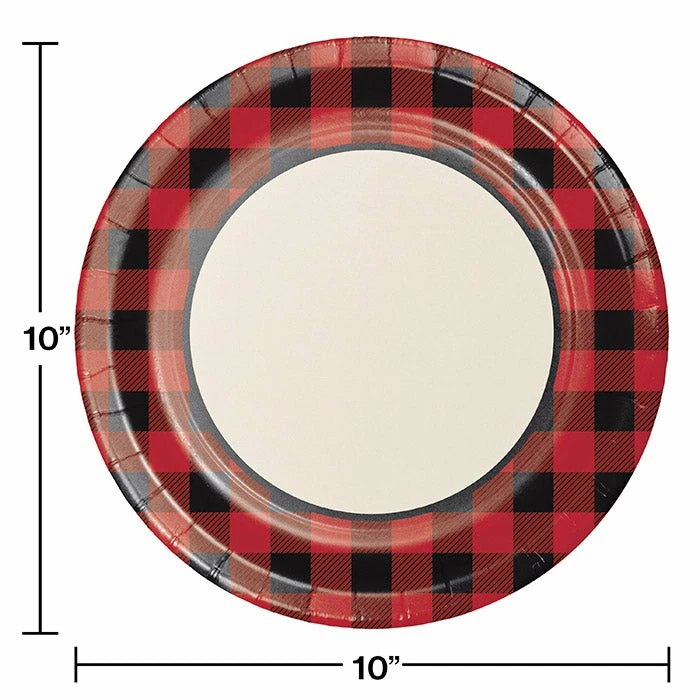 Creative Converting Buffalo Plaid Banquet Plates, 8 Ct Themed Tableware