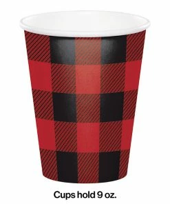 Creative Converting Buffalo Plaid Hot/Cold Paper Cups 9 Oz., 8 Ct