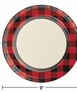 Creative Converting Buffalo Plaid Paper Plates, 8 Ct