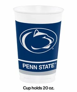 Creative Converting Penn State University 20 Oz. Plastic Cups, 8 Ct NCAA College Themed Party Decorations