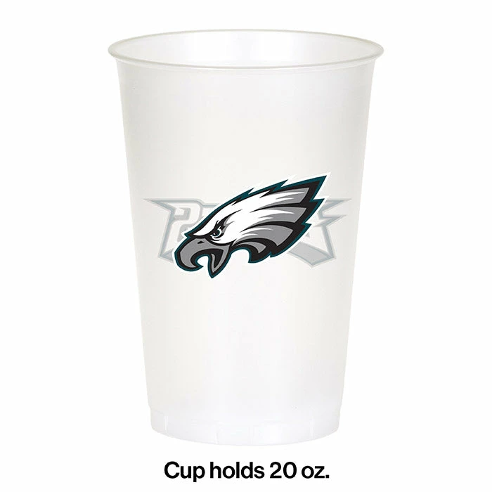 Creative Converting Philadelphia Eagles Plastic Cup, 20Oz, 8 Ct NFL And Football Party Supplies