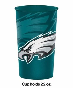 Creative Converting NFL And Football Party Supplies Philadelphia Eagles Plastic Cup, 22 Oz