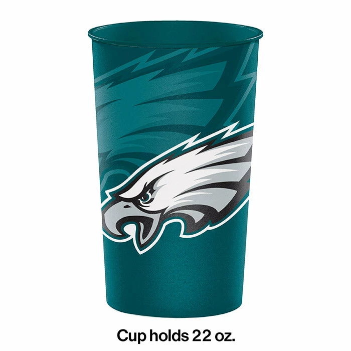 Creative Converting NFL And Football Party Supplies Philadelphia Eagles Plastic Cup, 22 Oz