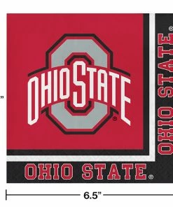 Creative Converting Ohio State University Napkins, 20 Ct NCAA College Themed Party Decorations
