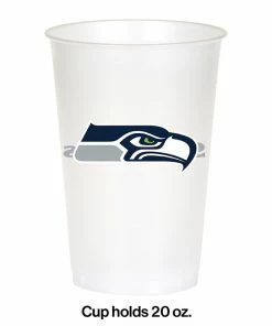 Creative Converting NFL And Football Party Supplies Seattle Seahawks Plastic Cup, 20Oz, 8 Ct