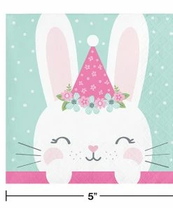 Creative Converting Bunny Party Birthday Beverage Napkins, 16 Ct