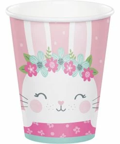 Creative Converting Birthday Bunny Hot/Cold Paper Cups 9 Oz., 8 Ct 1st Birthday Party Themes