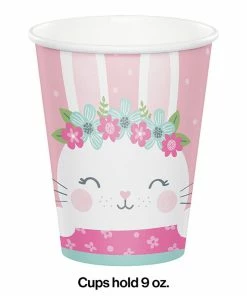 Creative Converting Birthday Bunny Hot/Cold Paper Cups 9 Oz., 8 Ct 1st Birthday Party Themes