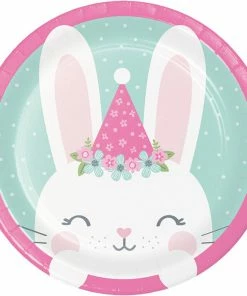 Creative Converting Bunny Party Dessert Plates, 8 Ct 1st Birthday Party Themes