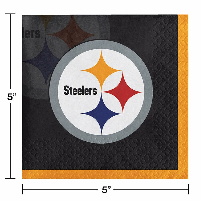 Creative Converting Pittsburgh Steelers Beverage Napkins, 16 Ct