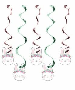Creative Converting 1st Birthday Party Themes Bunny Party Dizzy Danglers, 5 Ct