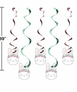 Creative Converting 1st Birthday Party Themes Bunny Party Dizzy Danglers, 5 Ct
