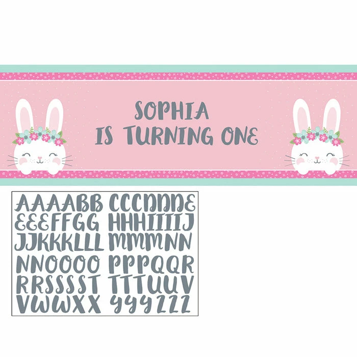 Creative Converting 1st Birthday Party Themes Birthday Bunny Giant Party Banner W/ Stck