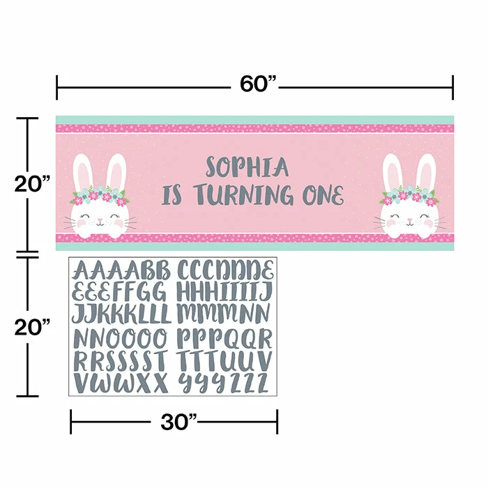 Creative Converting 1st Birthday Party Themes Birthday Bunny Giant Party Banner W/ Stck