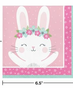 Creative Converting Bunny Party Napkins, 16 Ct 1st Birthday Party Themes